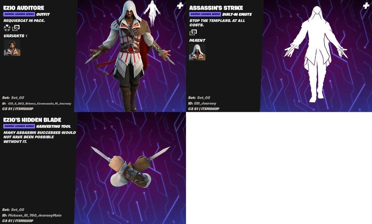Se pare ca Ezio din Assassin's Creed vine pe Fortnite